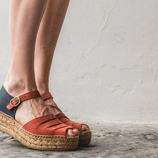 Boho espadrille sleehakken