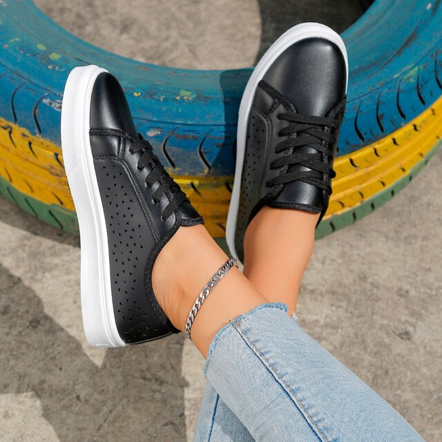 Casual Flats Low Top Ademend Sneakers