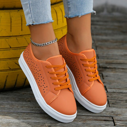 Casual Flats Low Top Ademend Sneakers