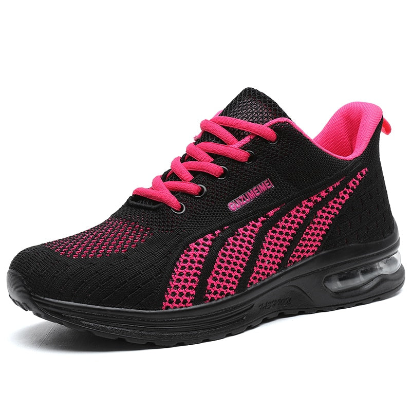 Ademende Orthopedische Dames Casual Roze Sneakers