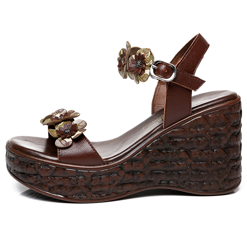 Bloemen Retro Platform Sleehakken