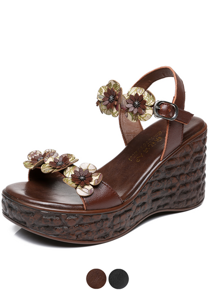 Bloemen Retro Platform Sleehakken