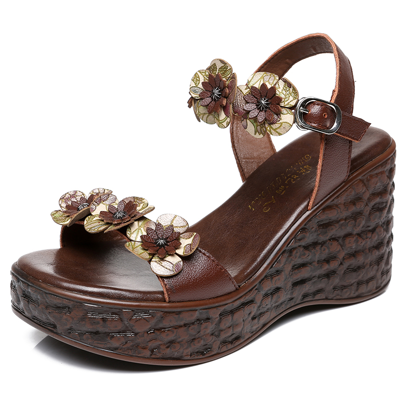 Bloemen Retro Platform Sleehakken